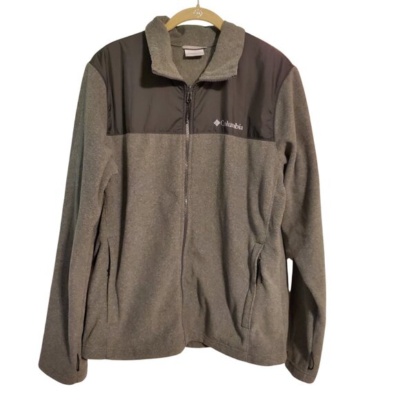 Columbia Gray Bugaboo II Fleece Interchange Full Zip Jacket Men's Size Medium - Picture 2 of 13